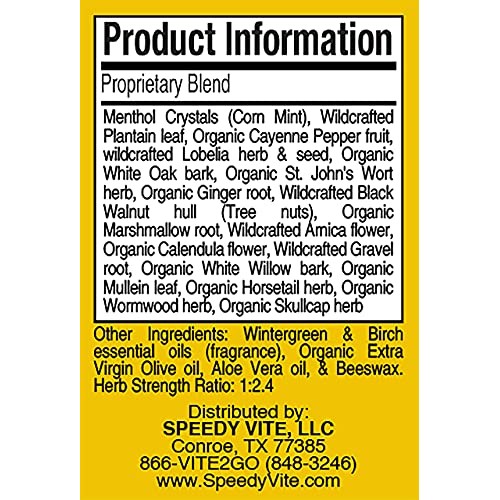 Deep Heat Natural Pain Relief* SpeedyVite® Tissue Bone Ointment Organic 5oz C...