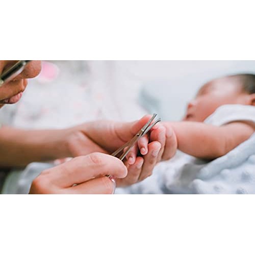 Baby Nail Scissors with Rounded Probe Tip Curved - Stainless Steel 4.5" Good ...