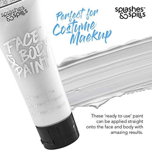 Face and Body Paint Cream - White, 30ml - Pretend Costume and Dress Up Makeup...