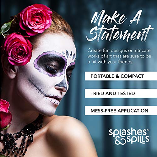 Water Activated Face and Body Paint - White, 18g Cake Tub - Pretend Costume a...