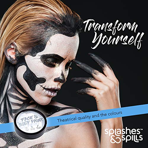 Water Activated Face and Body Paint - White, 18g Cake Tub - Pretend Costume a...