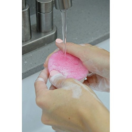 Spongeables Facial Cleanser, Pomegranate, Luxurious Blend of Olive Oil, Glyce...