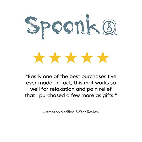 Spoonk Acupressure Eco Mat, Pagoda Blue - with Massage Ball, Travel Mat & Sli...