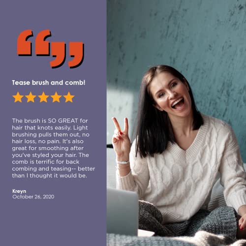 Spornette Teasing Brush & Comb Set - Includes Little Wonder Boar & Tourmaline...