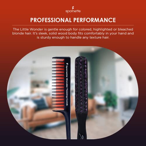 Spornette Teasing Brush & Comb Set - Includes Little Wonder Boar & Tourmaline...