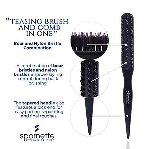 Spornette Teasing Brush & Comb Set - Includes Little Wonder Boar & Tourmaline...