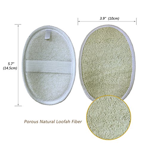 6 Packs Exfoliating Loofah Pads,Loofah Sponge Scrubber Brush Close Skin for M...