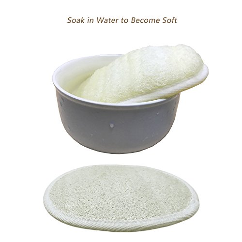 6 Packs Exfoliating Loofah Pads,Loofah Sponge Scrubber Brush Close Skin for M...