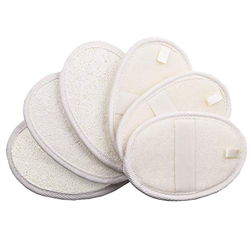 6 Packs Exfoliating Loofah Pads,Loofah Sponge Scrubber Brush Close Skin for M...