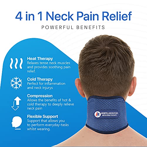 Sports Laboratory Ice Pack for Neck Relief - Neck Support Brace with Hot & Co...