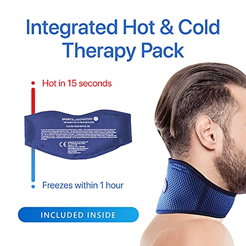 Sports Laboratory Ice Pack for Neck Relief - Neck Support Brace with Hot & Co...