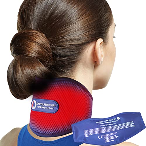 Sports Laboratory Ice Pack for Neck Relief - Neck Support Brace with Hot & Co...
