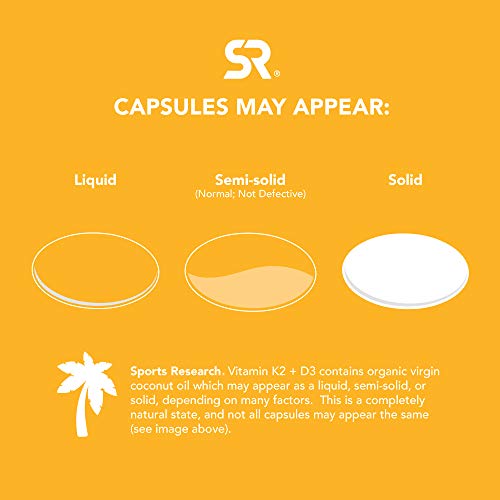 Vitamin D3 + K2 with Organic Virgin Coconut Oil | Plant-Based Vegan D3 (5000i...