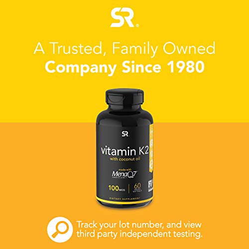 Vitamin K2 as MK7 with Organic Coconut Oil | Vitamin K Supplement Made with M...