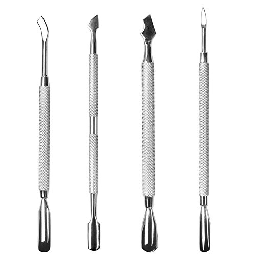 Cuticle Pusher Remover Kit, Cuticle Tools, Manicure Sets, Double Ended, Stain...