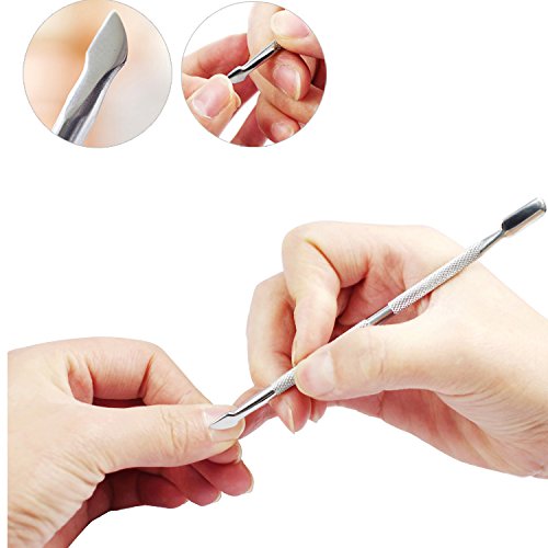 Cuticle Pusher Remover Kit, Cuticle Tools, Manicure Sets, Double Ended, Stain...