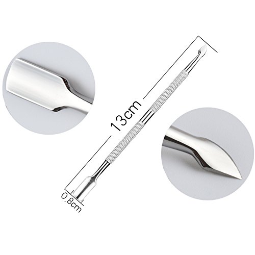 Cuticle Pusher Remover Kit, Cuticle Tools, Manicure Sets, Double Ended, Stain...