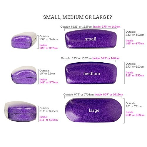 Mermaid Blue Medium Premium Fashion Women's Hard Eyeglasses Case By Spunky So...