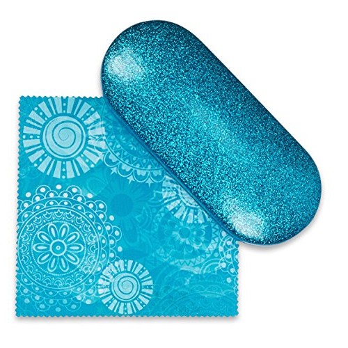 Mermaid Blue Medium Premium Fashion Women's Hard Eyeglasses Case By Spunky So...