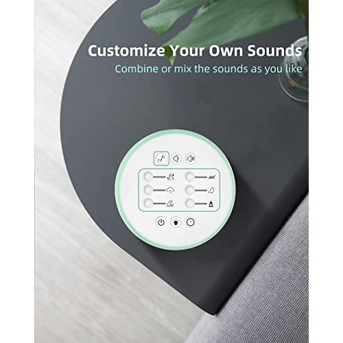 White Noise Machine Night Light for Sleeping Baby Adults Kids, Sound Machine ...
