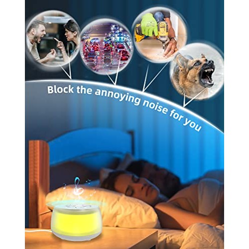 White Noise Machine Night Light for Sleeping Baby Adults Kids, Sound Machine ...