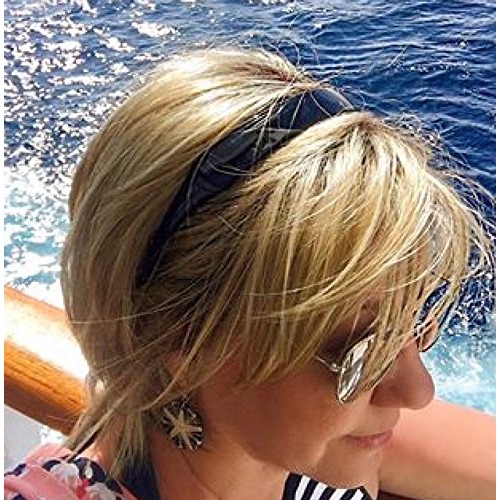 Hinged Headband fits like sunglasses providing lift and style without giving ...