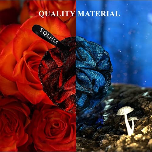 Loofah Back Scrubber,Loofah Sponge with Carbon Fiber Men Includes Shower,Loof...