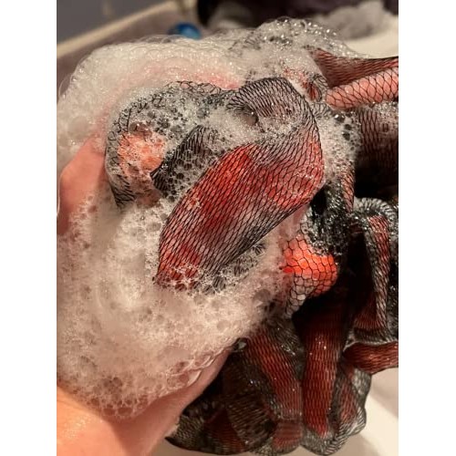 Loofah Back Scrubber,Loofah Sponge with Carbon Fiber Men Includes Shower,Loof...