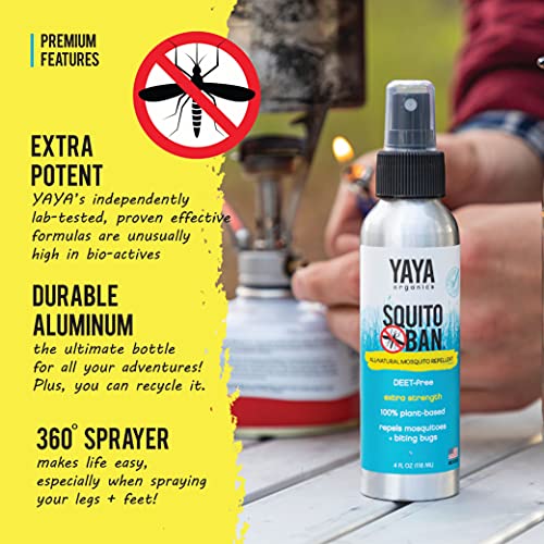 Squito Ban - Yaya Organics Mosquito Repellent, All Natural Bug Spray, Proven ...