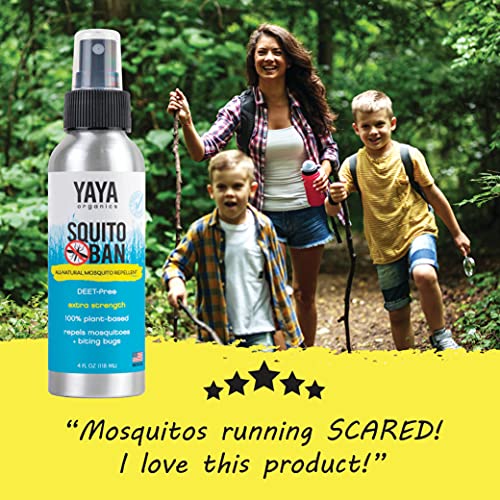 Squito Ban - Yaya Organics Mosquito Repellent, All Natural Bug Spray, Proven ...