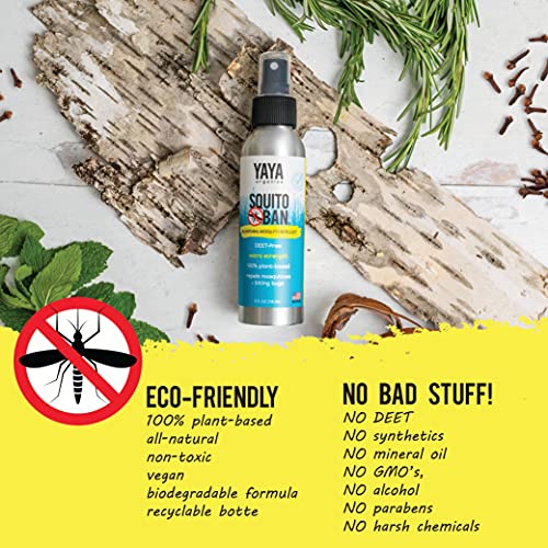 Squito Ban - Yaya Organics Mosquito Repellent, All Natural Bug Spray, Proven ...