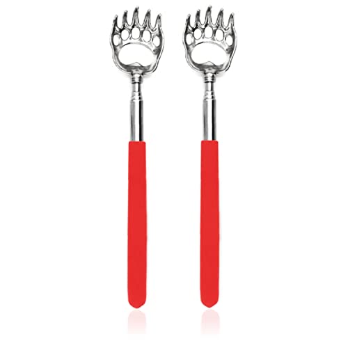 2PCS Back Scratchers, Bear Claw Back Scratcher Extendable Metal Retractable T...