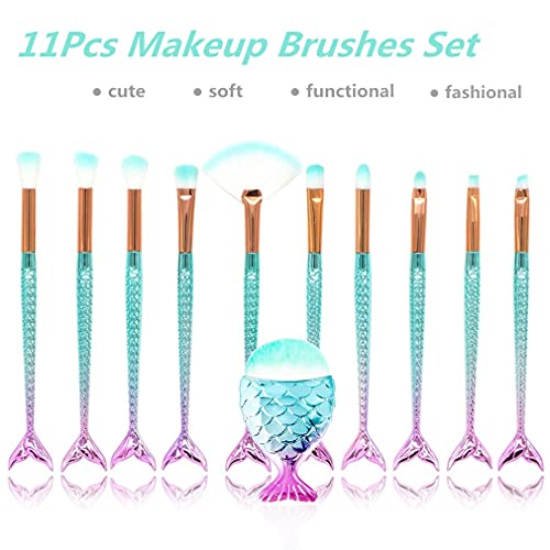 Makeup Brush Set 11Pcs Eye Makeup Brushes, Eyeshadow Concealer Eyeliner Brow ...