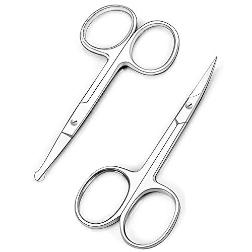 Eyebrow Scissors , Nose Hair Scissors Eyebrow Trimmer for Women and Nose Hair...
