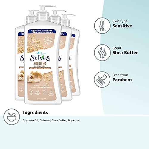 St. Ives Soothing Hand and Body Lotion Moisturizer for Dry Skin Oatmeal and S...