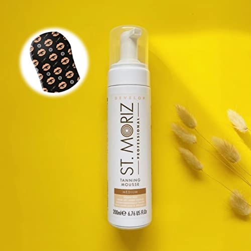 St. Moriz Professional Self-Tanning Mousse and Applicator Mitt Set - Medium -...