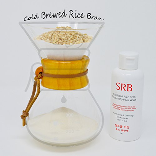 Korean Beauty (SRB) Rice Bran Enzyme Powder Face Wash and Scrub, Cleanses, Ex...