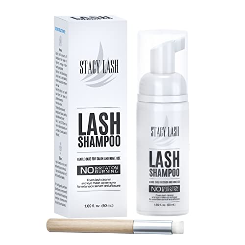 Eyelash Extension Shampoo Stacy Lash + Brush / 1.69 fl.oz / 50ml / Eyelid Foa...