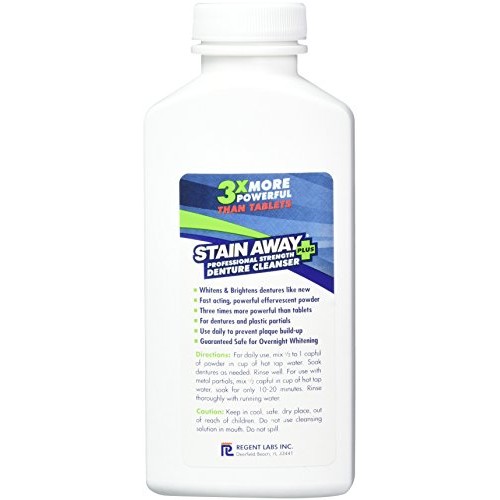 Stain Away Plus Denture Cleanser 8.1 oz bottle (Pack of 2)
