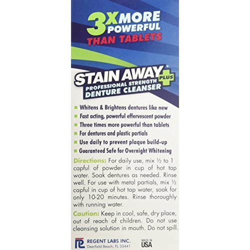 STAIN-AWAY PLUS DENTURE CLEANSER 8.4 OZ