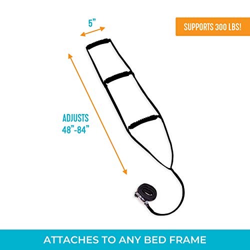 Stander BedCaddie, Bed Ladder Assist Handle, Sit Up Helper with Adjustable Le...