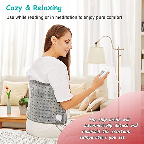 XL Electric Heating Pad for Back Pain with Auto Shut Off in 90 min, Dry Heat ...