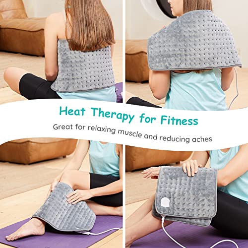 XL Electric Heating Pad for Back Pain with Auto Shut Off in 90 min, Dry Heat ...