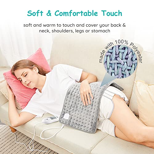 XL Electric Heating Pad for Back Pain with Auto Shut Off in 90 min, Dry Heat ...
