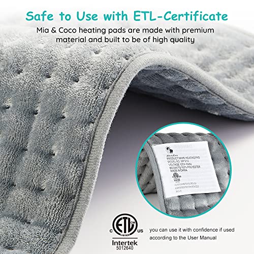 XL Electric Heating Pad for Back Pain with Auto Shut Off in 90 min, Dry Heat ...