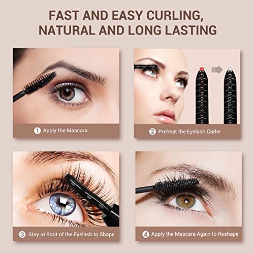 Heated Eyelash Curler, Portable Electric Eyelash Curler, Quick and Convenient...