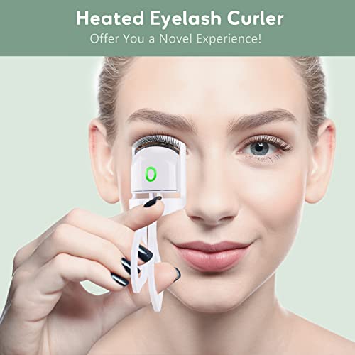 Heated Eyelash Curler, USB Rechargeable Electric Eyelash Curler with 2 Heat S...