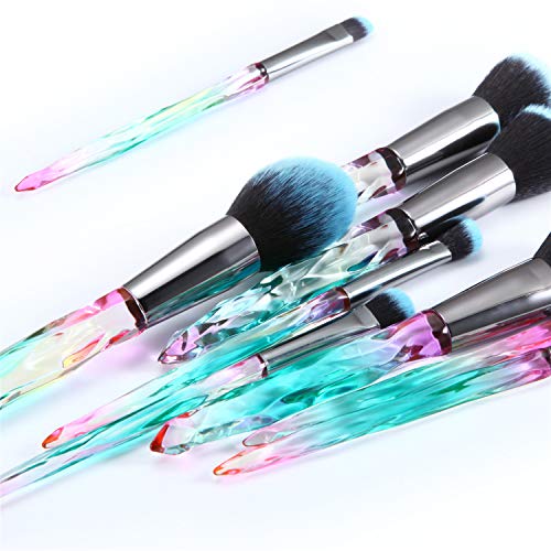 Makeup Brushes Set 15pcs Crystal Makeup Brushes Set Professional Makeup Brush...