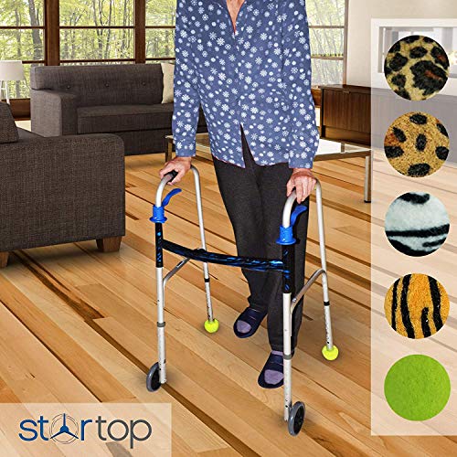 STARTOP Deluxe Pre Cut Walker Tennis Ball Glides - Walkers Legs Universal Pre...