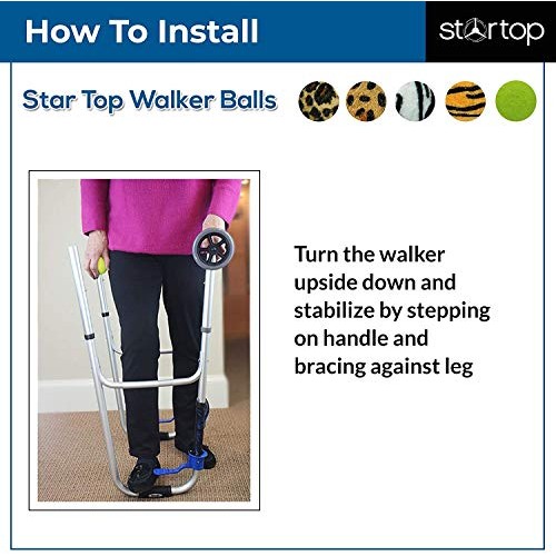STARTOP Deluxe Pre Cut Walker Tennis Ball Glides - Walkers Legs Universal Pre...